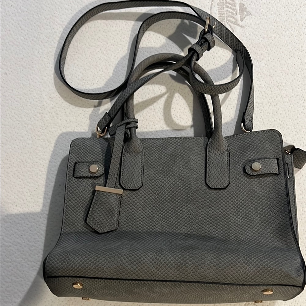 A New Day Gray Satchel Structured Design
